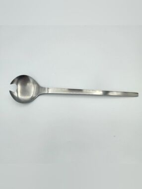 Vintage Mid Century Modern Stainless Steel Salad Serving Fork Spoon Japan